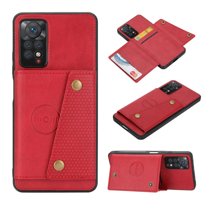 Estuche magnético para teléfono con ranuras para tarjetas con doble hebilla, For Infinix Hot 9 / Note 7 Lite, For Xiaomi Redmi Note 11 Pro, For Xiaomi Redmi Note 11 /Note 11S 4G