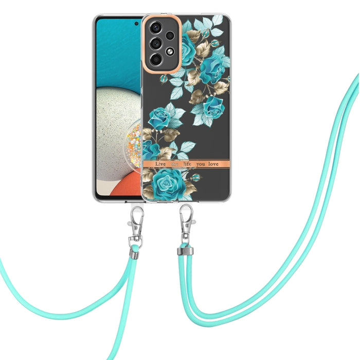 Estuche para teléfono de TPU de la serie Flowers con cordón