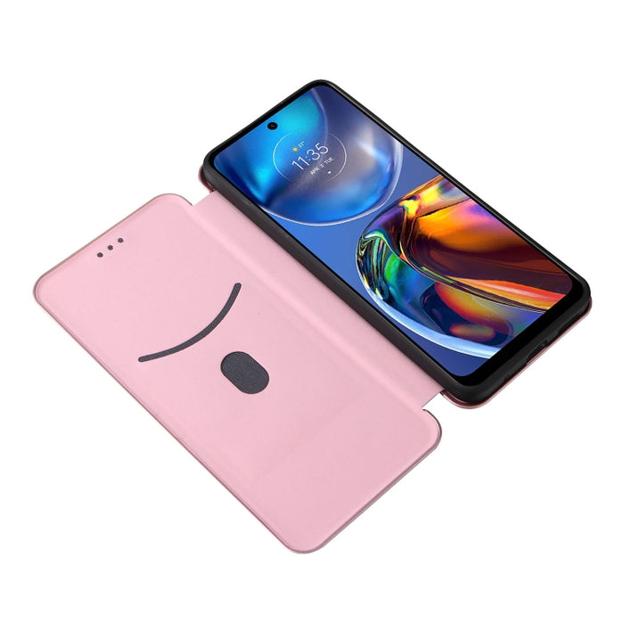 Caja de teléfono de cuero con tapa horizontal magnética con textura de fibra de carbono, For Motorola Moto E32 4G, For Motorola Moto G52/G82, For Xiaomi Redmi Note 11 Pro, For Xiaomi 12 Lite, For Xiaomi Poco F4 GT/Redmi K50 Gaming