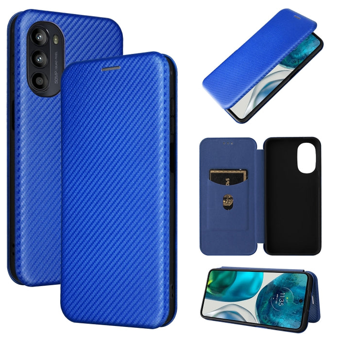 Caja de teléfono de cuero con tapa horizontal magnética con textura de fibra de carbono, For Motorola Moto E32 4G, For Motorola Moto G52/G82, For Xiaomi Redmi Note 11 Pro, For Xiaomi 12 Lite, For Xiaomi Poco F4 GT/Redmi K50 Gaming