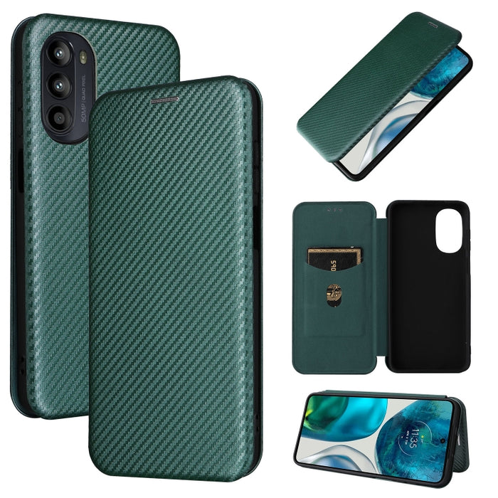 Caja de teléfono de cuero con tapa horizontal magnética con textura de fibra de carbono, For Motorola Moto E32 4G, For Motorola Moto G52/G82, For Xiaomi Redmi Note 11 Pro, For Xiaomi 12 Lite, For Xiaomi Poco F4 GT/Redmi K50 Gaming