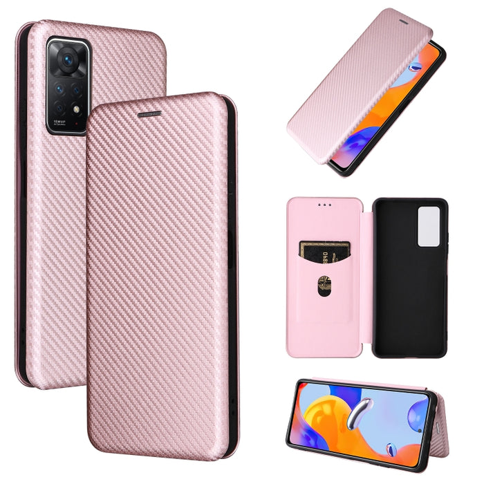 Caja de teléfono de cuero con tapa horizontal magnética con textura de fibra de carbono, For Motorola Moto E32 4G, For Motorola Moto G52/G82, For Xiaomi Redmi Note 11 Pro, For Xiaomi 12 Lite, For Xiaomi Poco F4 GT/Redmi K50 Gaming
