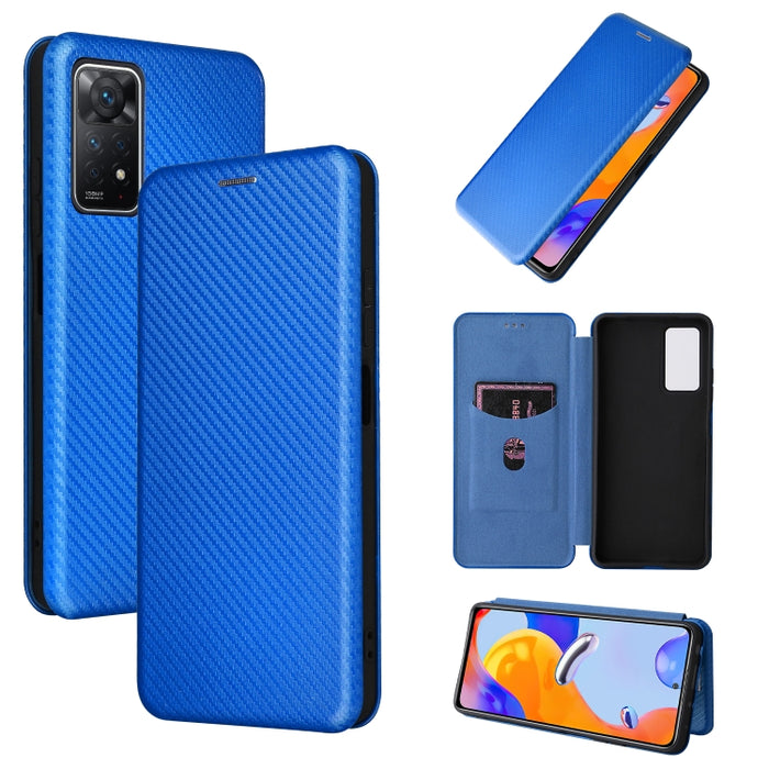 Caja de teléfono de cuero con tapa horizontal magnética con textura de fibra de carbono, For Motorola Moto E32 4G, For Motorola Moto G52/G82, For Xiaomi Redmi Note 11 Pro, For Xiaomi 12 Lite, For Xiaomi Poco F4 GT/Redmi K50 Gaming