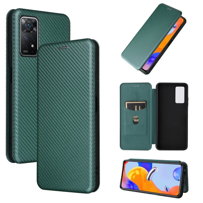 Caja de teléfono de cuero con tapa horizontal magnética con textura de fibra de carbono, For Motorola Moto E32 4G, For Motorola Moto G52/G82, For Xiaomi Redmi Note 11 Pro, For Xiaomi 12 Lite, For Xiaomi Poco F4 GT/Redmi K50 Gaming