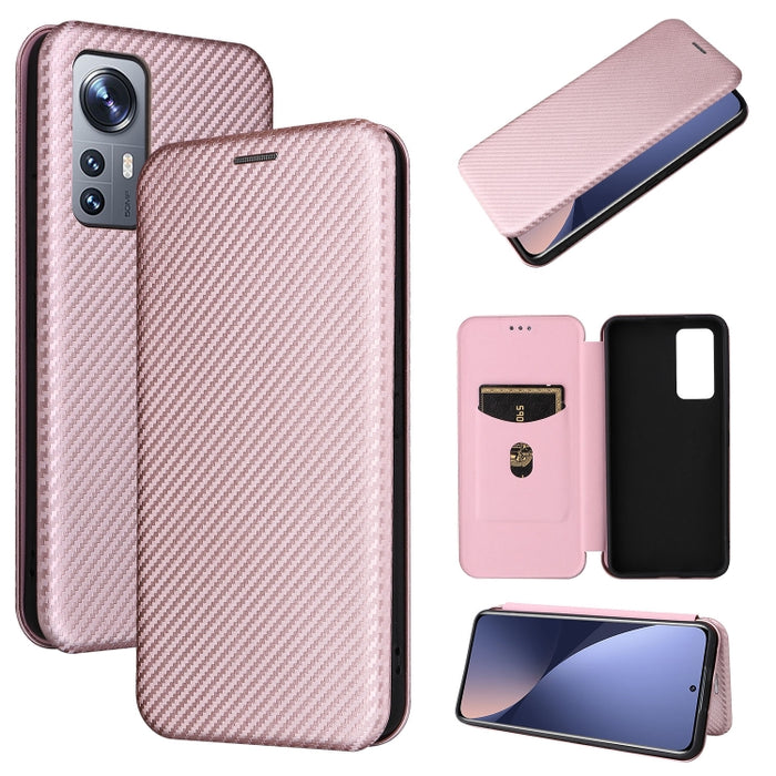 Caja de teléfono de cuero con tapa horizontal magnética con textura de fibra de carbono, For Motorola Moto E32 4G, For Motorola Moto G52/G82, For Xiaomi Redmi Note 11 Pro, For Xiaomi 12 Lite, For Xiaomi Poco F4 GT/Redmi K50 Gaming