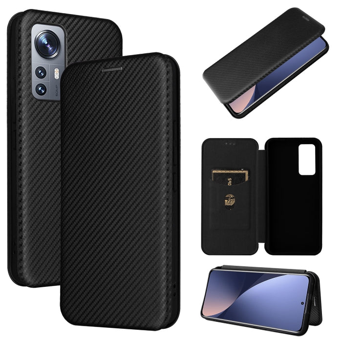 Caja de teléfono de cuero con tapa horizontal magnética con textura de fibra de carbono, For Motorola Moto E32 4G, For Motorola Moto G52/G82, For Xiaomi Redmi Note 11 Pro, For Xiaomi 12 Lite, For Xiaomi Poco F4 GT/Redmi K50 Gaming