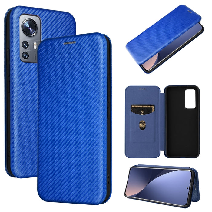 Caja de teléfono de cuero con tapa horizontal magnética con textura de fibra de carbono, For Motorola Moto E32 4G, For Motorola Moto G52/G82, For Xiaomi Redmi Note 11 Pro, For Xiaomi 12 Lite, For Xiaomi Poco F4 GT/Redmi K50 Gaming