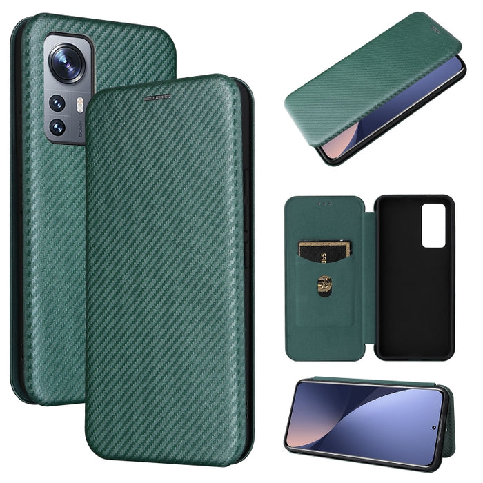 Caja de teléfono de cuero con tapa horizontal magnética con textura de fibra de carbono, For Motorola Moto E32 4G, For Motorola Moto G52/G82, For Xiaomi Redmi Note 11 Pro, For Xiaomi 12 Lite, For Xiaomi Poco F4 GT/Redmi K50 Gaming