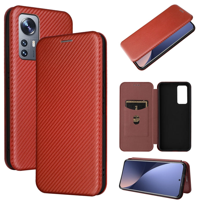 Caja de teléfono de cuero con tapa horizontal magnética con textura de fibra de carbono, For Motorola Moto E32 4G, For Motorola Moto G52/G82, For Xiaomi Redmi Note 11 Pro, For Xiaomi 12 Lite, For Xiaomi Poco F4 GT/Redmi K50 Gaming