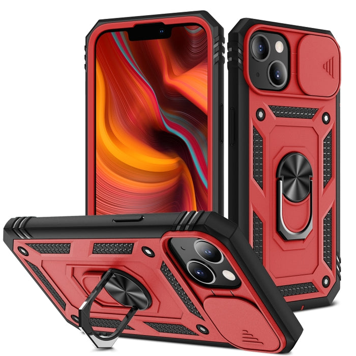 Diseño de cubierta de cámara deslizante TPU + PC Funda protectora para teléfono
