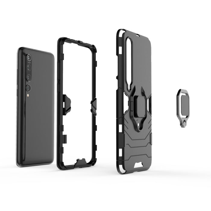 Funda protectora a prueba de golpes de PC + TPU con soporte de anillo magnético, For Xiaomi Mi 10, For Xiaomi Mi 10 Pro
