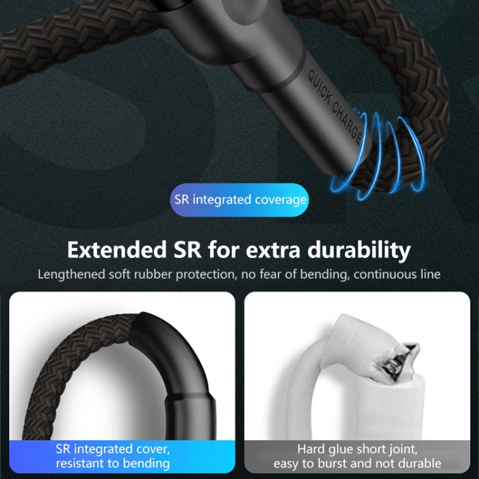 Cable de carga USB 5A Beauty Tattoo, longitud del cable: 1 m