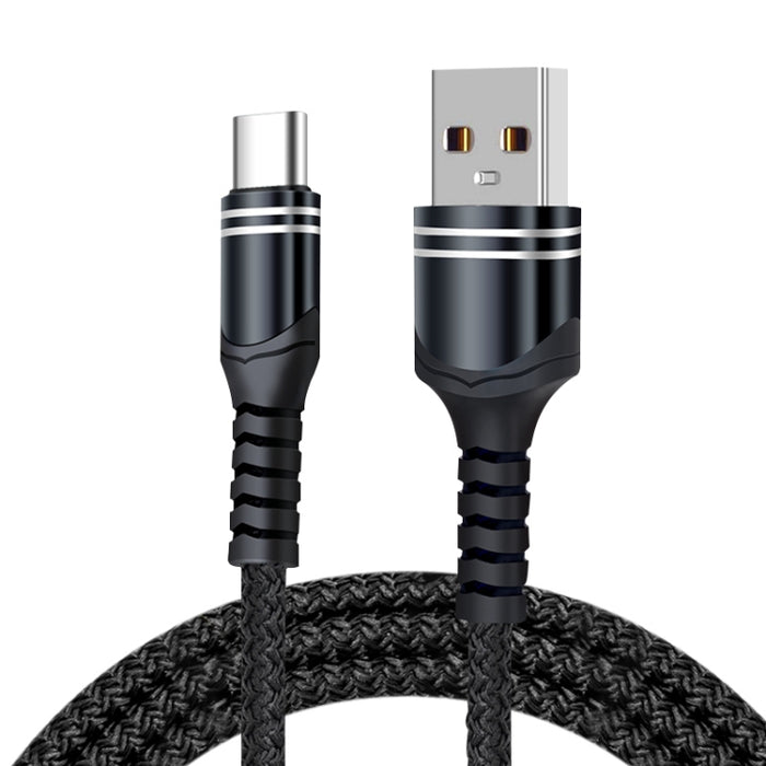 Cable de carga USB de estilo tejido 6A, longitud del cable: 1 m