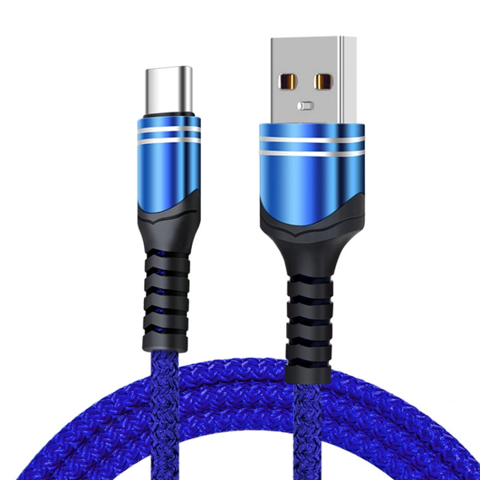 Cable de carga USB de estilo tejido 6A, longitud del cable: 1 m