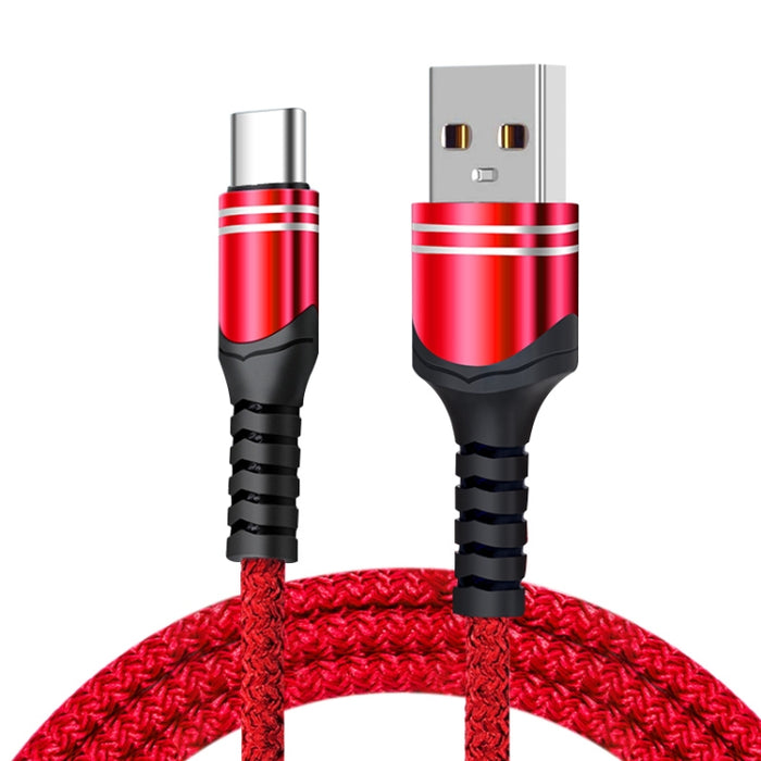 Cable de carga USB de estilo tejido 6A, longitud del cable: 1 m