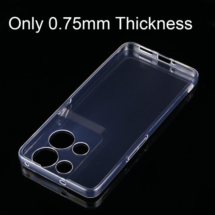 Caja de teléfono de TPU transparente ultrafina de 0,75 mm, For OPPO Reno8 Pro+, For OPPO Reno8 Pro, For OPPO Reno8, For Xiaomi Redmi Note 11T Pro, For OnePlus Nord 2T, For ZTE Axon 40 Ultra