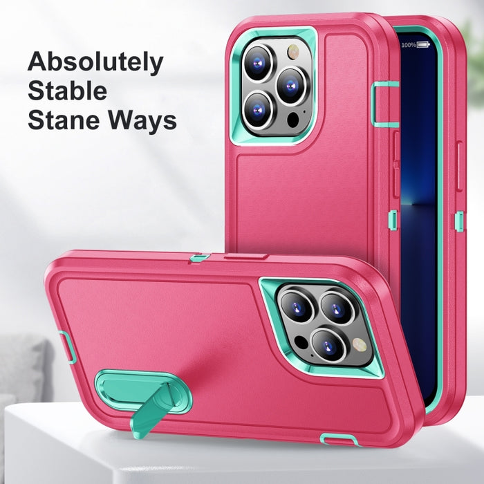 Estuche para teléfono con soporte resistente 3 en 1