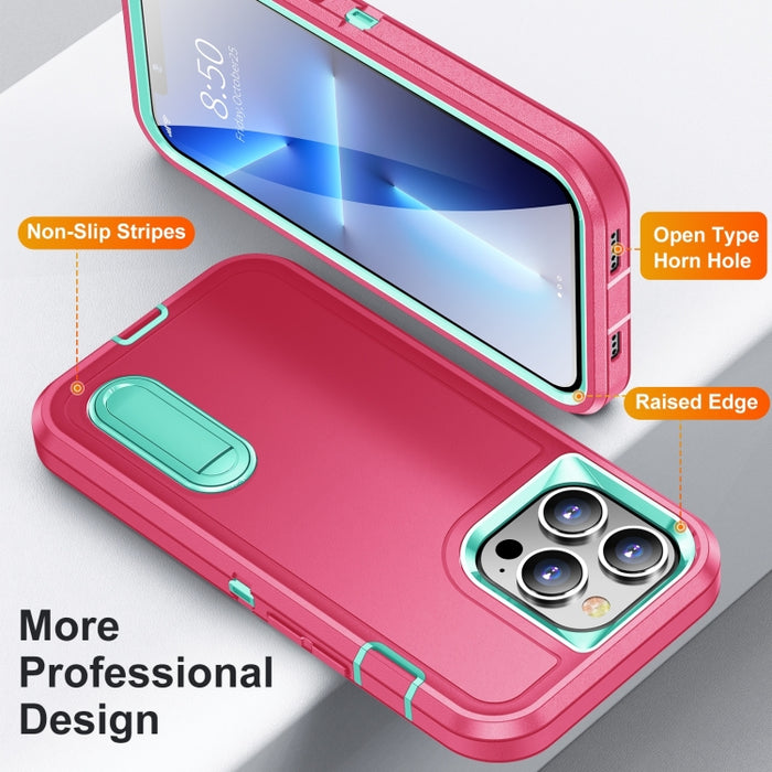 Estuche para teléfono con soporte resistente 3 en 1
