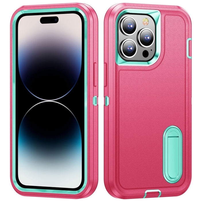 Estuche para teléfono con soporte resistente 3 en 1