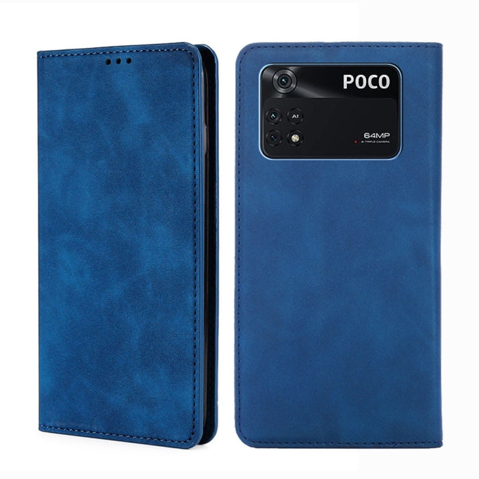Estuche para teléfono de cuero con tapa magnética Skin Feel, For Xiaomi Poco M4 Pro, For Xiaomi Poco X4 Pro 5G, For Xiaomi Redmi K50 / K50 Pro, For Xiaomi Redmi K50 Gaming, For Xiaomi Redmi Note 11 Global / Note 11S                                     ...