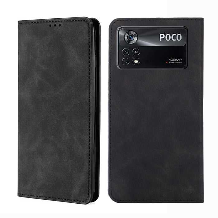 Estuche para teléfono de cuero con tapa magnética Skin Feel, For Xiaomi Poco M4 Pro, For Xiaomi Poco X4 Pro 5G, For Xiaomi Redmi K50 / K50 Pro, For Xiaomi Redmi K50 Gaming, For Xiaomi Redmi Note 11 Global / Note 11S                                     ...