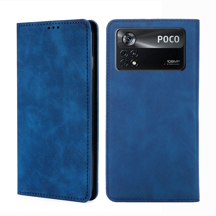 Estuche para teléfono de cuero con tapa magnética Skin Feel, For Xiaomi Poco M4 Pro, For Xiaomi Poco X4 Pro 5G, For Xiaomi Redmi K50 / K50 Pro, For Xiaomi Redmi K50 Gaming, For Xiaomi Redmi Note 11 Global / Note 11S                                     ...