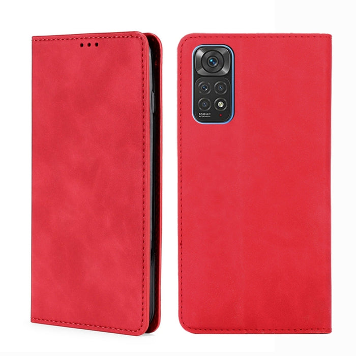 Estuche para teléfono de cuero con tapa magnética Skin Feel, For Xiaomi Poco M4 Pro, For Xiaomi Poco X4 Pro 5G, For Xiaomi Redmi K50 / K50 Pro, For Xiaomi Redmi K50 Gaming, For Xiaomi Redmi Note 11 Global / Note 11S                                     ...
