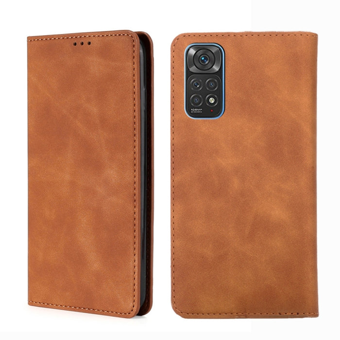 Estuche para teléfono de cuero con tapa magnética Skin Feel, For Xiaomi Poco M4 Pro, For Xiaomi Poco X4 Pro 5G, For Xiaomi Redmi K50 / K50 Pro, For Xiaomi Redmi K50 Gaming, For Xiaomi Redmi Note 11 Global / Note 11S                                     ...