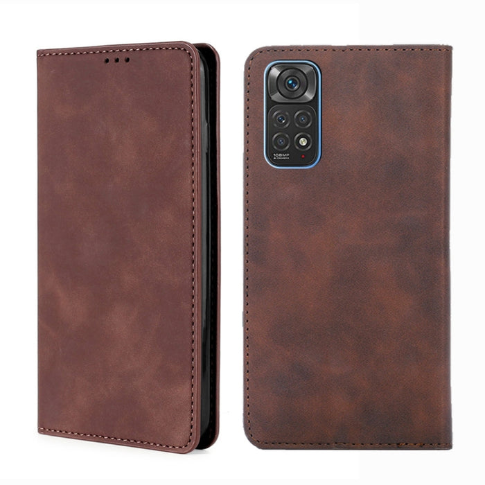 Estuche para teléfono de cuero con tapa magnética Skin Feel, For Xiaomi Poco M4 Pro, For Xiaomi Poco X4 Pro 5G, For Xiaomi Redmi K50 / K50 Pro, For Xiaomi Redmi K50 Gaming, For Xiaomi Redmi Note 11 Global / Note 11S                                     ...