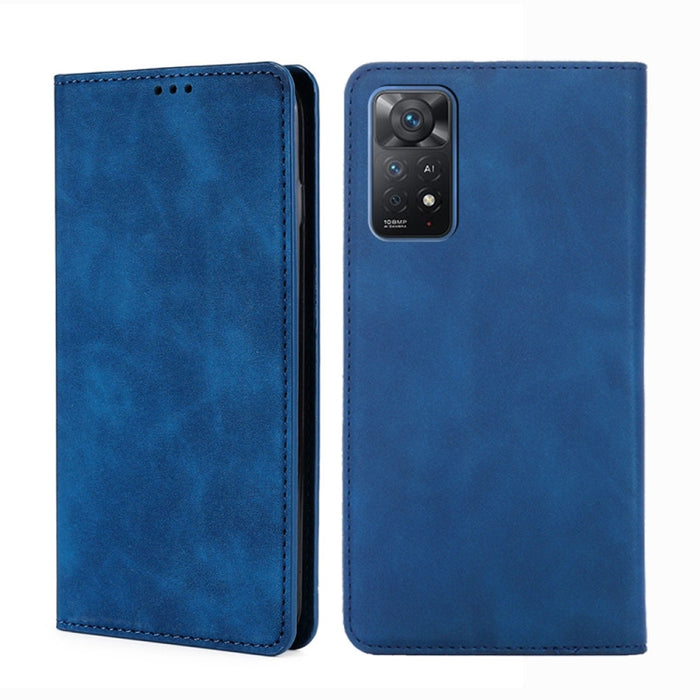 Estuche para teléfono de cuero con tapa magnética Skin Feel, For Xiaomi Poco M4 Pro, For Xiaomi Poco X4 Pro 5G, For Xiaomi Redmi K50 / K50 Pro, For Xiaomi Redmi K50 Gaming, For Xiaomi Redmi Note 11 Global / Note 11S                                     ...