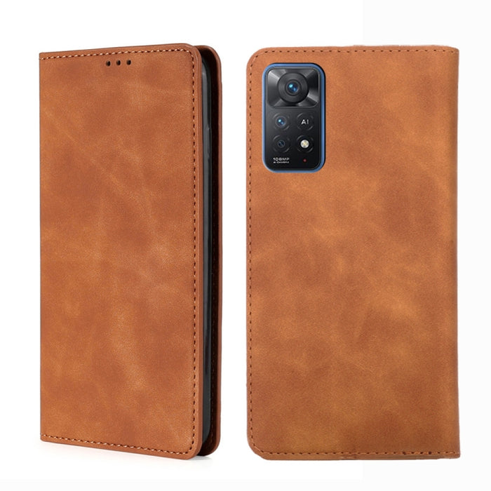 Estuche para teléfono de cuero con tapa magnética Skin Feel, For Xiaomi Poco M4 Pro, For Xiaomi Poco X4 Pro 5G, For Xiaomi Redmi K50 / K50 Pro, For Xiaomi Redmi K50 Gaming, For Xiaomi Redmi Note 11 Global / Note 11S                                     ...