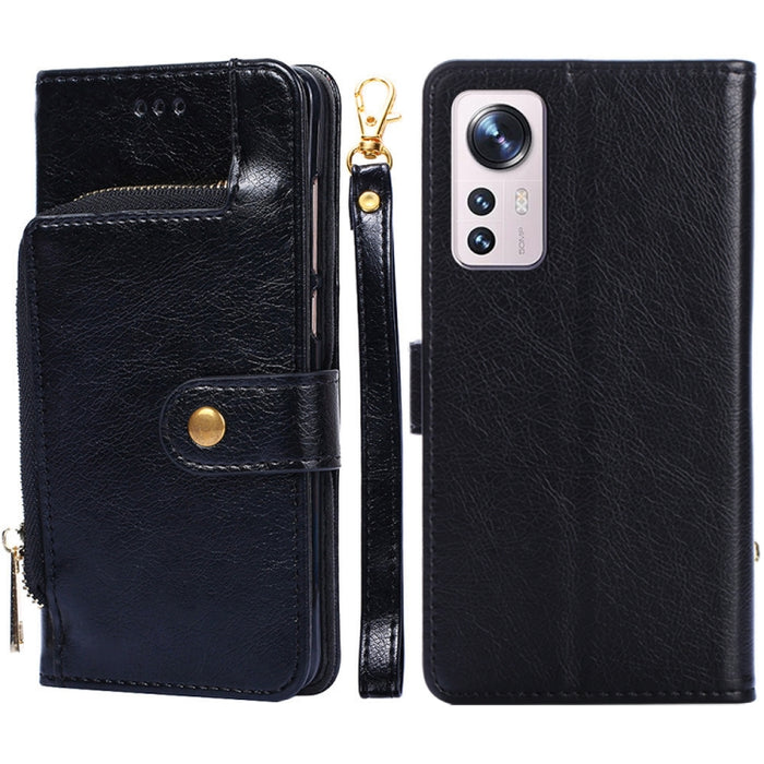Funda de cuero con cremallera para teléfono, For Xiaomi 12 Pro, For OnePlus Ace/10R, For OnePlus Nord CE 2 5G