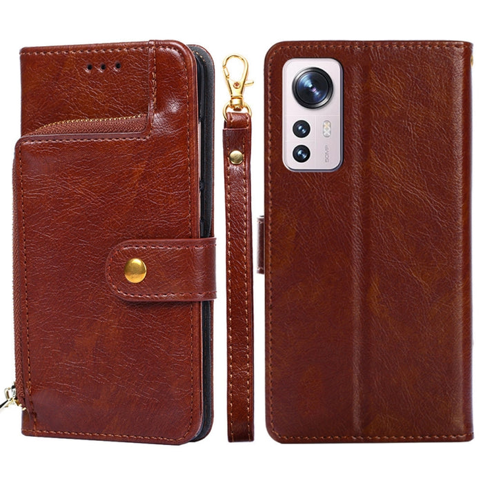 Funda de cuero con cremallera para teléfono, For Xiaomi 12 Pro, For OnePlus Ace/10R, For OnePlus Nord CE 2 5G