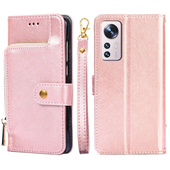 Funda de cuero con cremallera para teléfono, For Xiaomi 12 Pro, For OnePlus Ace/10R, For OnePlus Nord CE 2 5G
