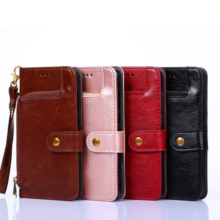 Funda de cuero con cremallera para teléfono, For Xiaomi 12 Pro, For OnePlus Ace/10R, For OnePlus Nord CE 2 5G