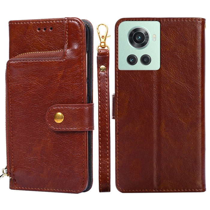 Funda de cuero con cremallera para teléfono, For Xiaomi 12 Pro, For OnePlus Ace/10R, For OnePlus Nord CE 2 5G