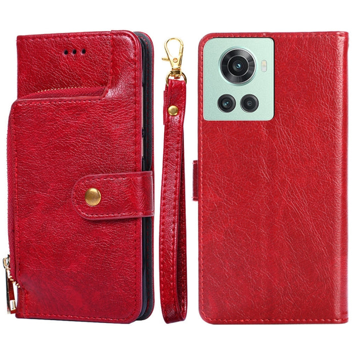Funda de cuero con cremallera para teléfono, For Xiaomi 12 Pro, For OnePlus Ace/10R, For OnePlus Nord CE 2 5G