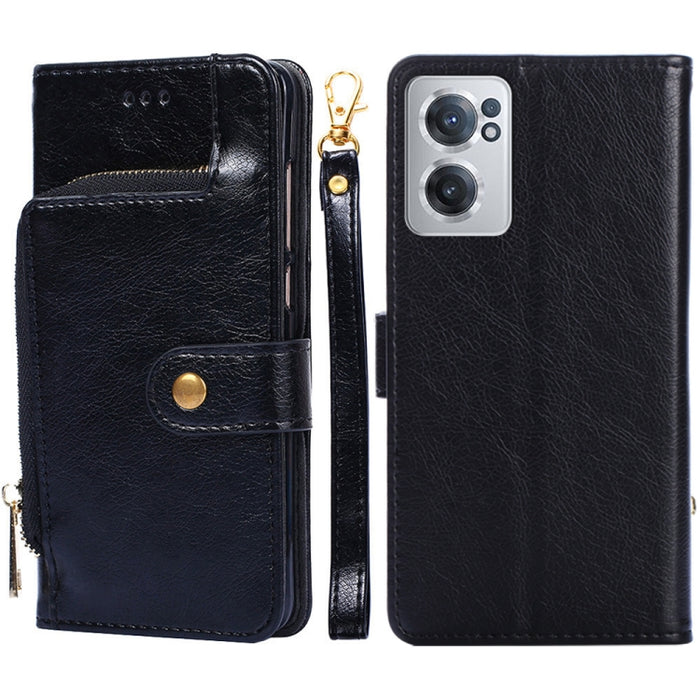 Funda de cuero con cremallera para teléfono, For Xiaomi 12 Pro, For OnePlus Ace/10R, For OnePlus Nord CE 2 5G