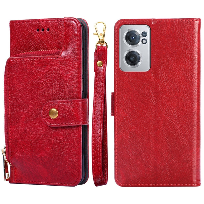 Funda de cuero con cremallera para teléfono, For Xiaomi 12 Pro, For OnePlus Ace/10R, For OnePlus Nord CE 2 5G