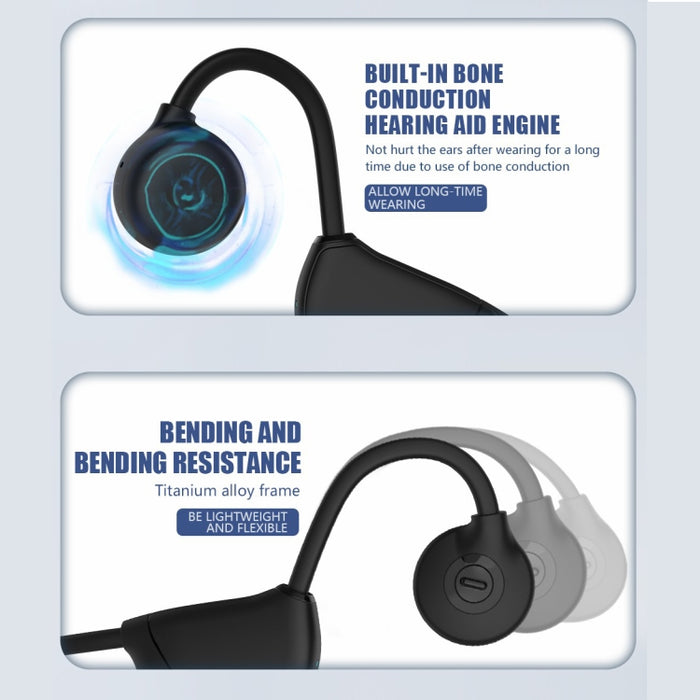 BH328 Bluetooth 5.3 Auricular Bluetooth deportivo de conducción ósea a prueba de agua