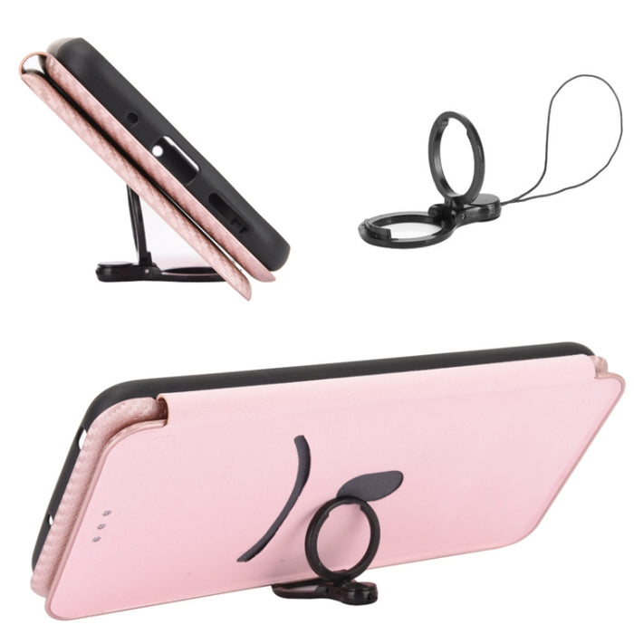 Caja de teléfono de cuero con tapa magnética de textura de fibra de carbono, For iPhone 14, For iPhone 14 Plus, For iPhone 14 Pro, For iPhone 14 Pro Max