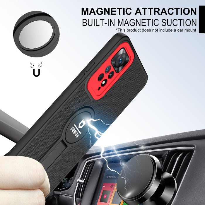 Funda para teléfono TPU + PC con soporte de cola pequeño, For Xiaomi Poco X3 / X3 Pro, For Xiaomi Redmi Note 10 4G / Note 10S, For Xiaomi Redmi Note 10 Pro 4G, For Xiaomi Redmi Note 11 4G 2022 / Note 11S, For Xiaomi Redmi Note 11 Pro 2022 4G / 5G
