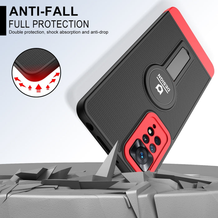 Funda para teléfono TPU + PC con soporte de cola pequeño, For Xiaomi Poco X3 / X3 Pro, For Xiaomi Redmi Note 10 4G / Note 10S, For Xiaomi Redmi Note 10 Pro 4G, For Xiaomi Redmi Note 11 4G 2022 / Note 11S, For Xiaomi Redmi Note 11 Pro 2022 4G / 5G