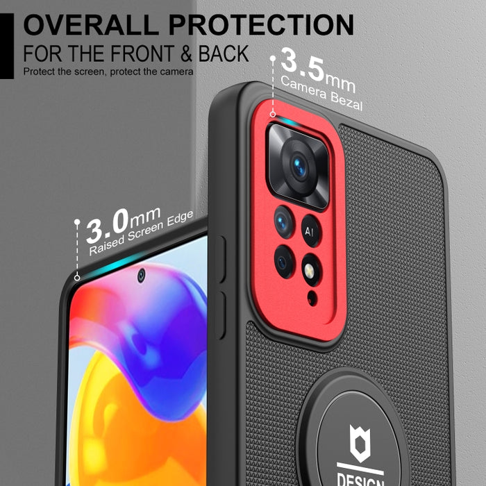 Funda para teléfono TPU + PC con soporte de cola pequeño, For Xiaomi Poco X3 / X3 Pro, For Xiaomi Redmi Note 10 4G / Note 10S, For Xiaomi Redmi Note 10 Pro 4G, For Xiaomi Redmi Note 11 4G 2022 / Note 11S, For Xiaomi Redmi Note 11 Pro 2022 4G / 5G