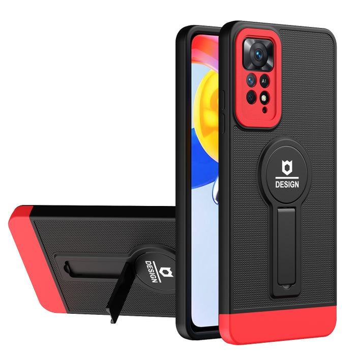 Funda para teléfono TPU + PC con soporte de cola pequeño, For Xiaomi Poco X3 / X3 Pro, For Xiaomi Redmi Note 10 4G / Note 10S, For Xiaomi Redmi Note 10 Pro 4G, For Xiaomi Redmi Note 11 4G 2022 / Note 11S, For Xiaomi Redmi Note 11 Pro 2022 4G / 5G