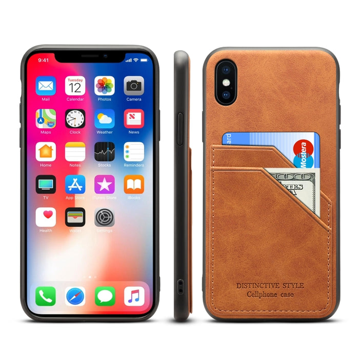 Ranuras para tarjetas Cobertura completa PU + TPU Funda para teléfono