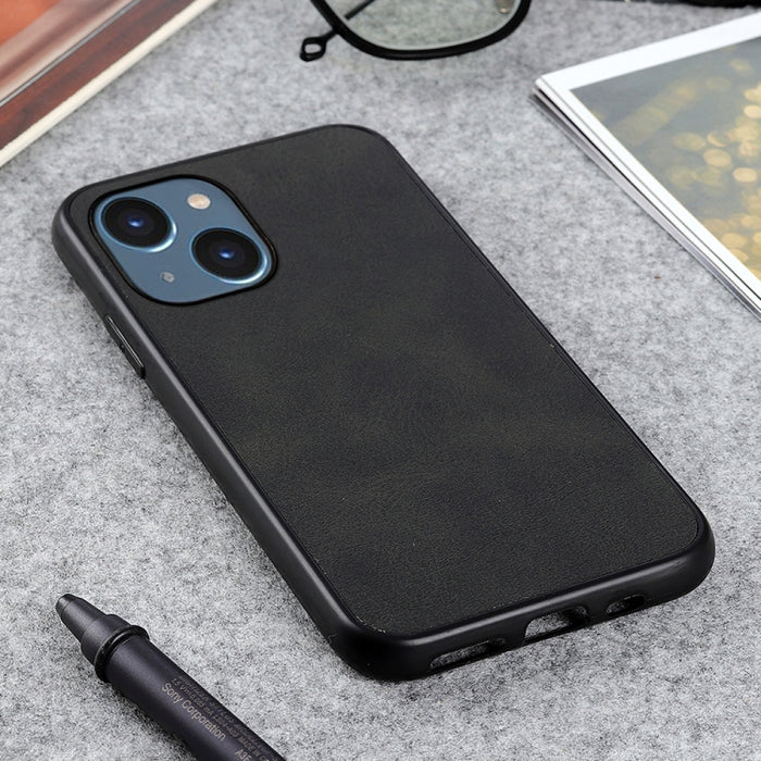 Estuche para teléfono a prueba de golpes con textura de becerro de dos colores con orificio preciso