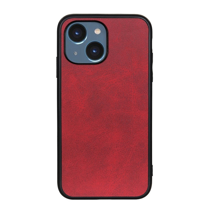 Estuche para teléfono a prueba de golpes con textura de becerro de dos colores con orificio preciso