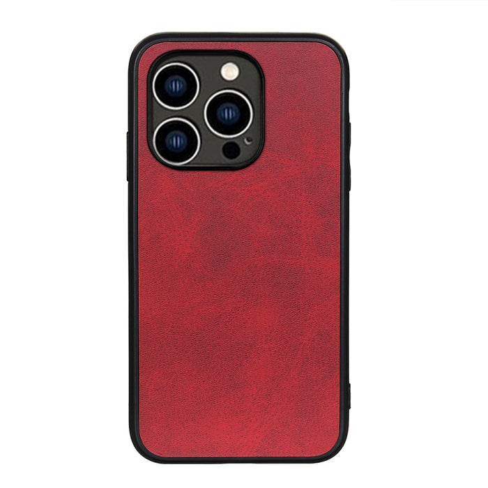 Estuche para teléfono a prueba de golpes con textura de becerro de dos colores con orificio preciso