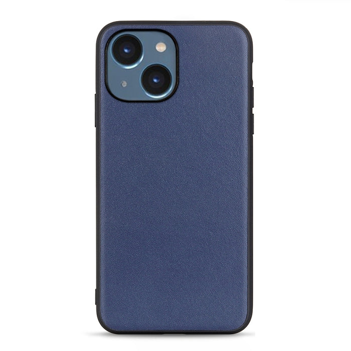 Estuche para teléfono de cuero genuino con textura de piel de cordero